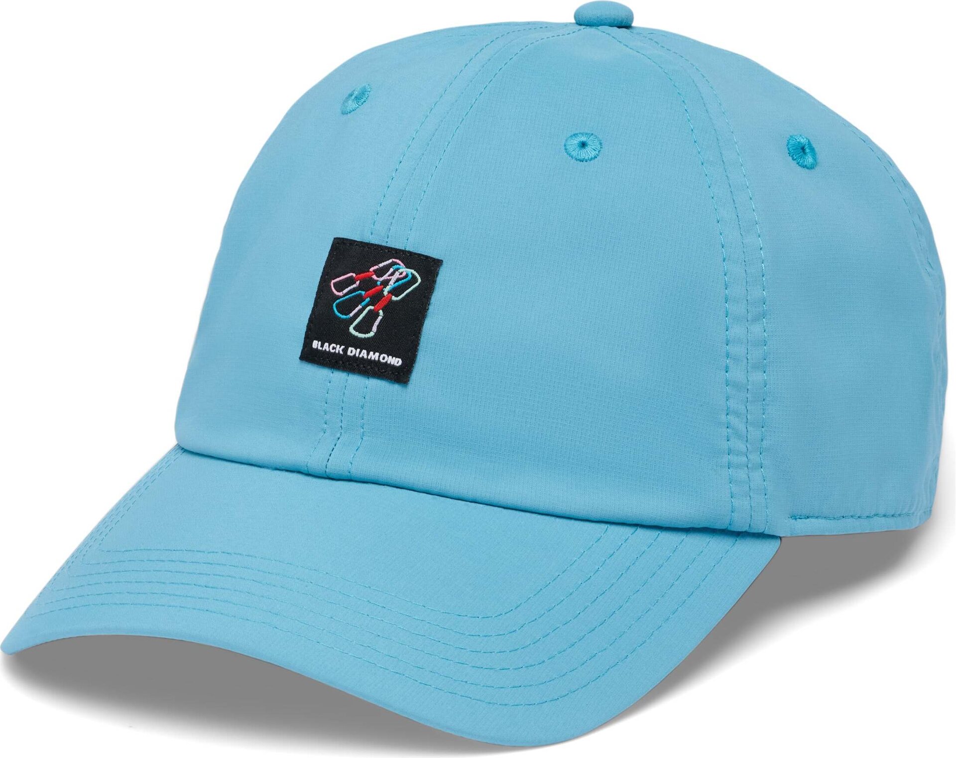 Black Diamond Synthetic Dad Hat Creek Blue-Black Woven Quickdraws Patch