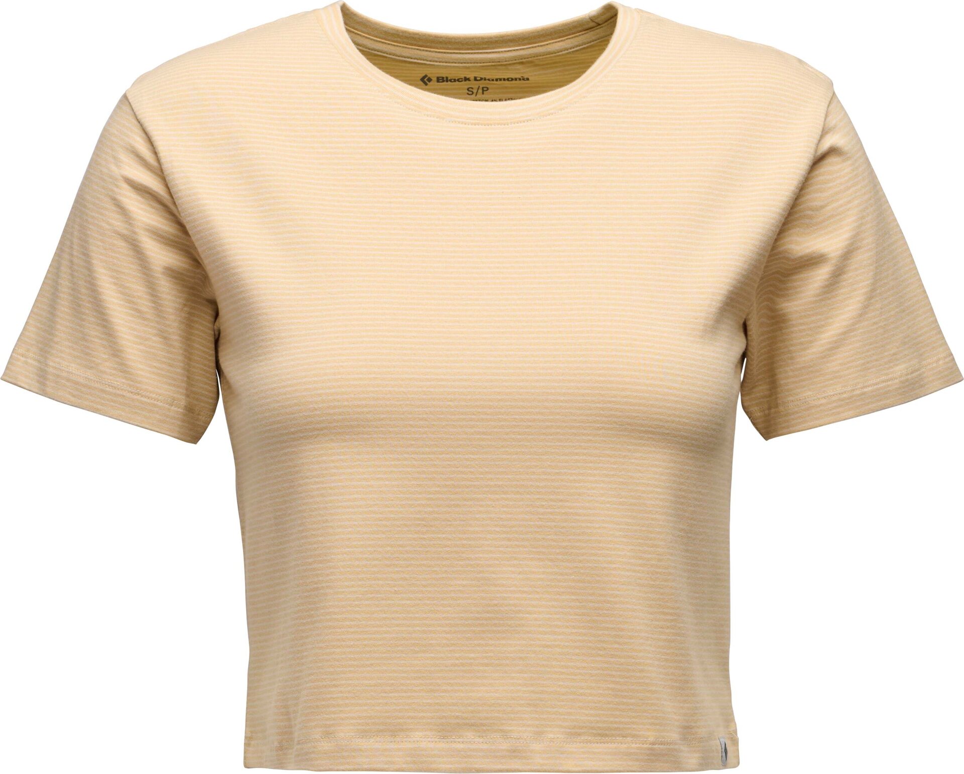 Black Diamond BD Stripe Crop Tee Womens White Oak-Off White