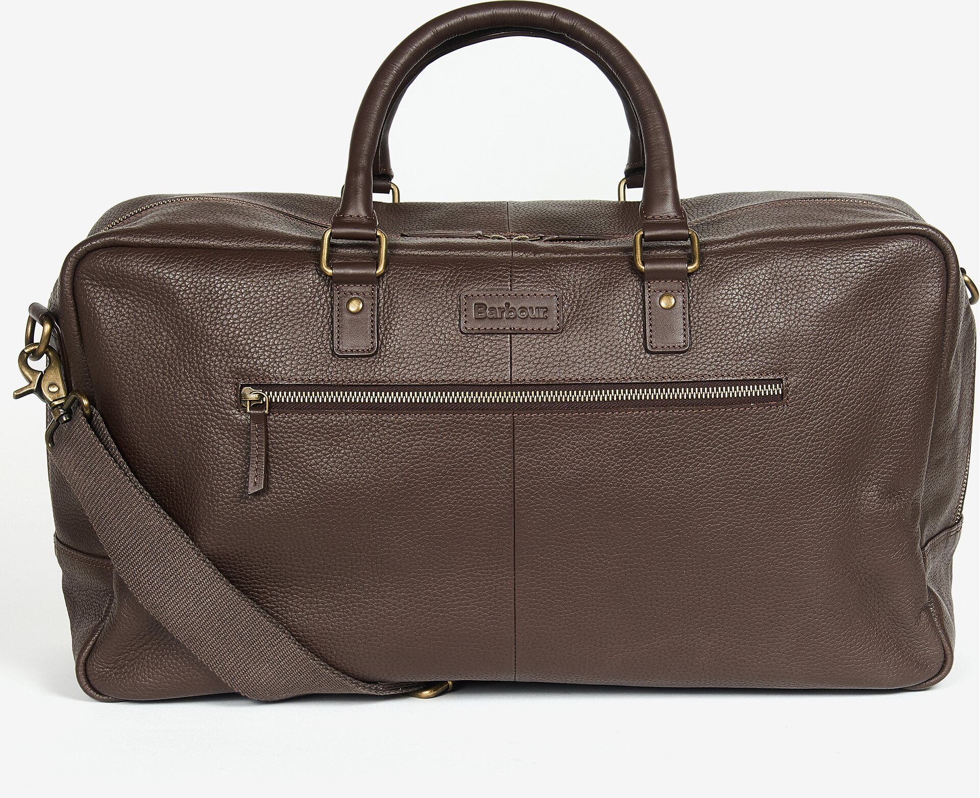 Barbour Highgate Leather Holdall Dark Brown