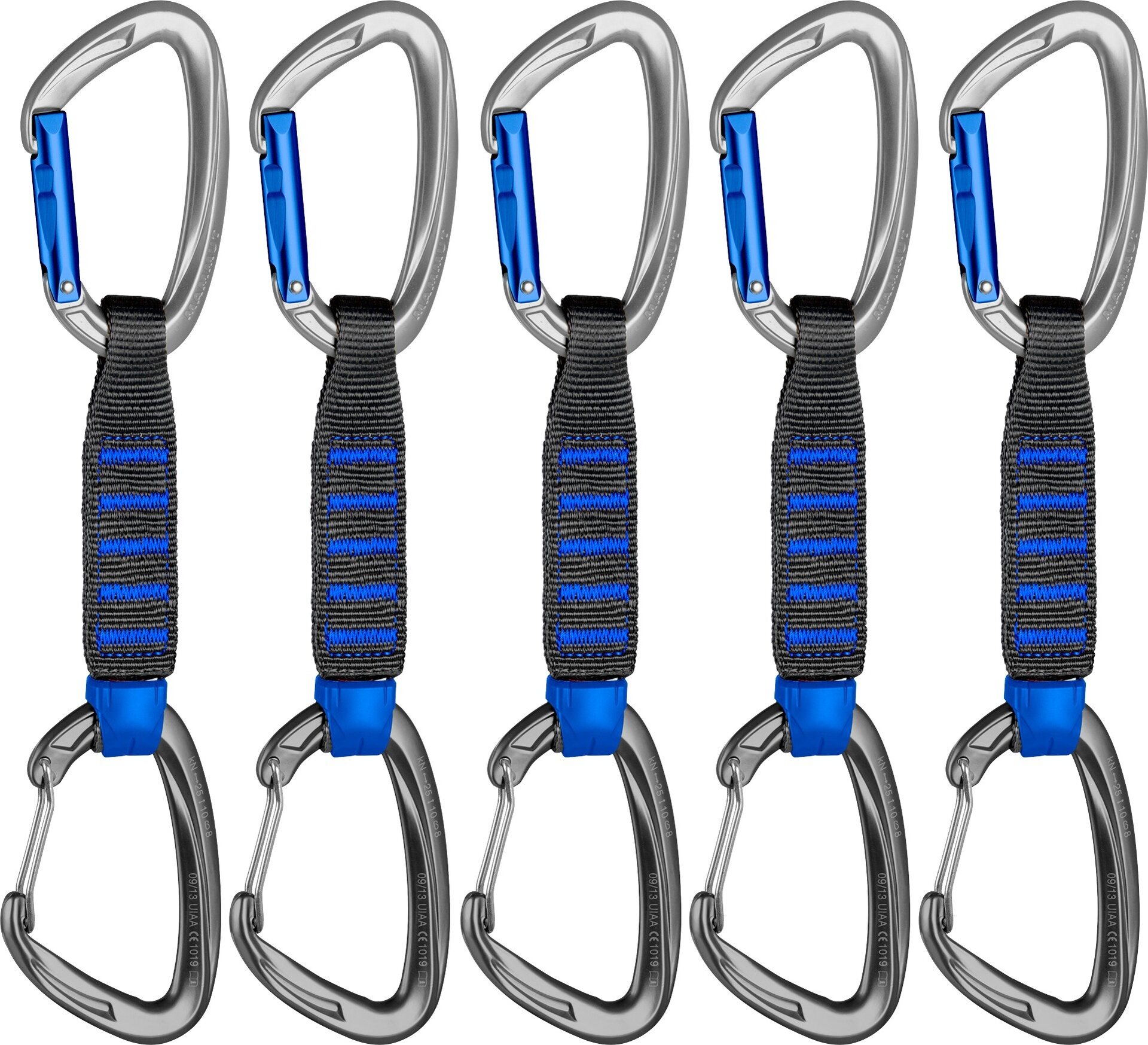 Mammut 5er Pack Crag Express Sets Straight Gate/Wire Gate 10cm Silver-Phantom