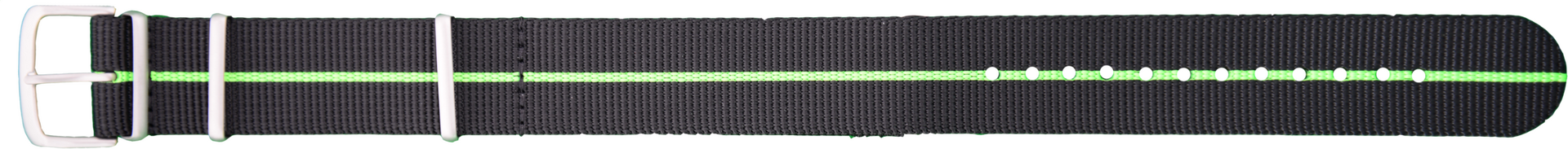 Traser Nato strap 22mm Black - Green 107418