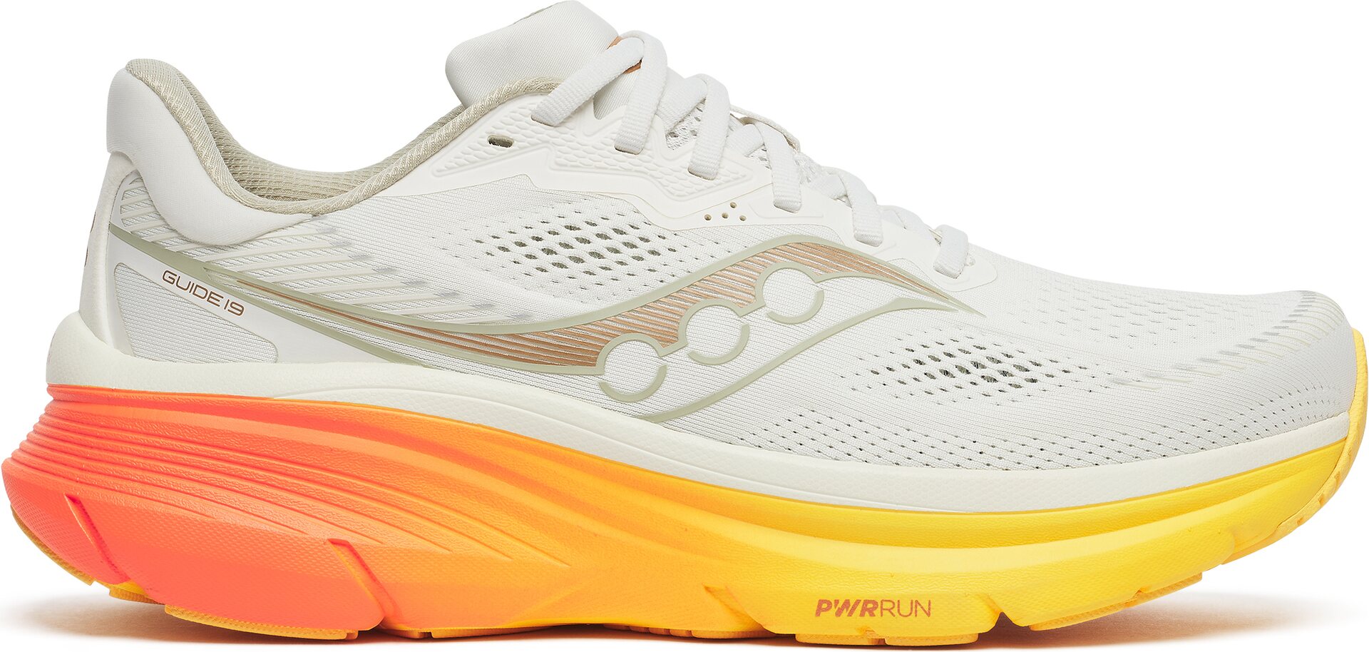 Saucony Guide 19 Mens Ivory / Fire