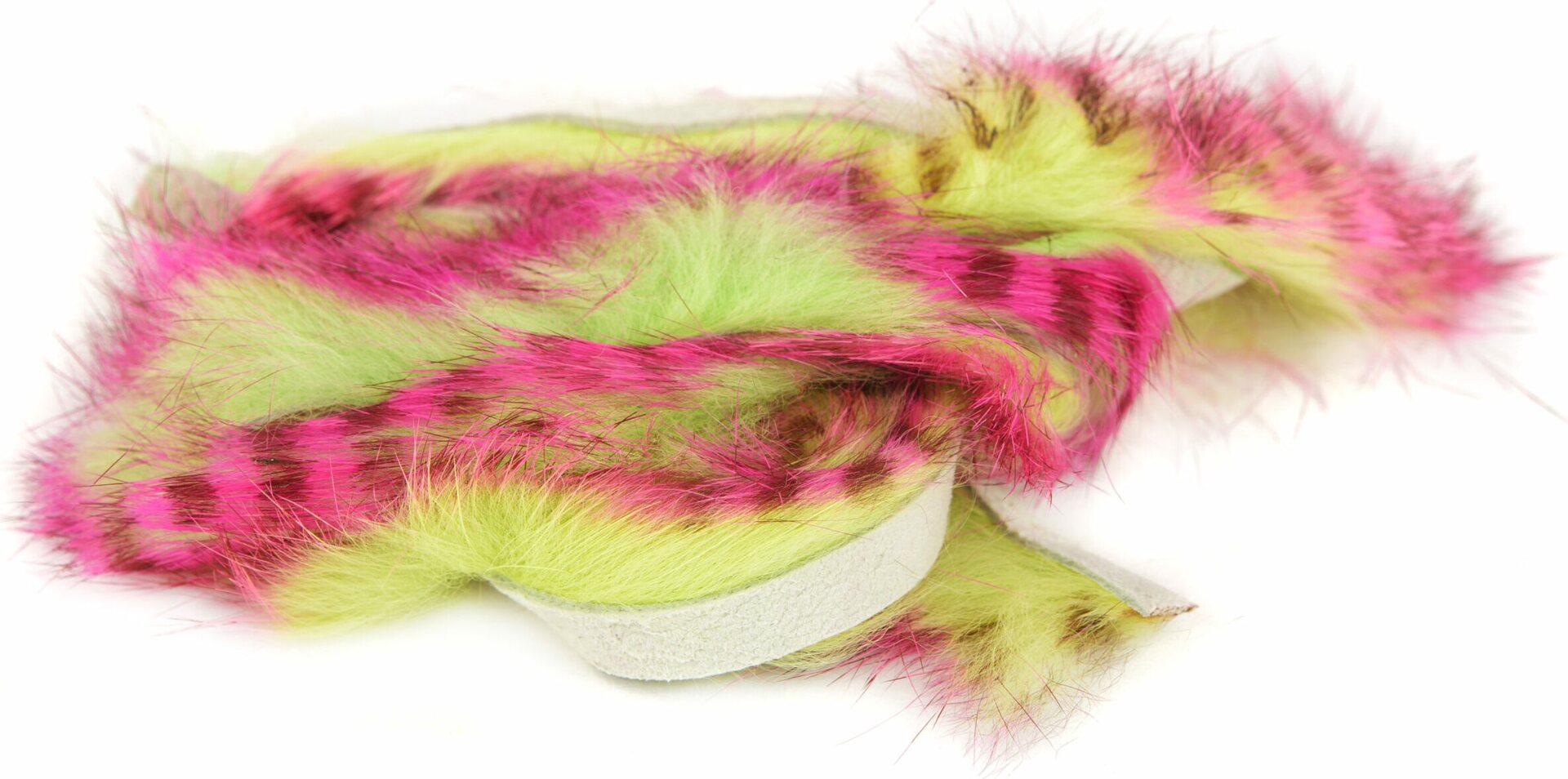Fly Dressing MG Tiger Barred Strips Hot Pink / Brown Chartreuse