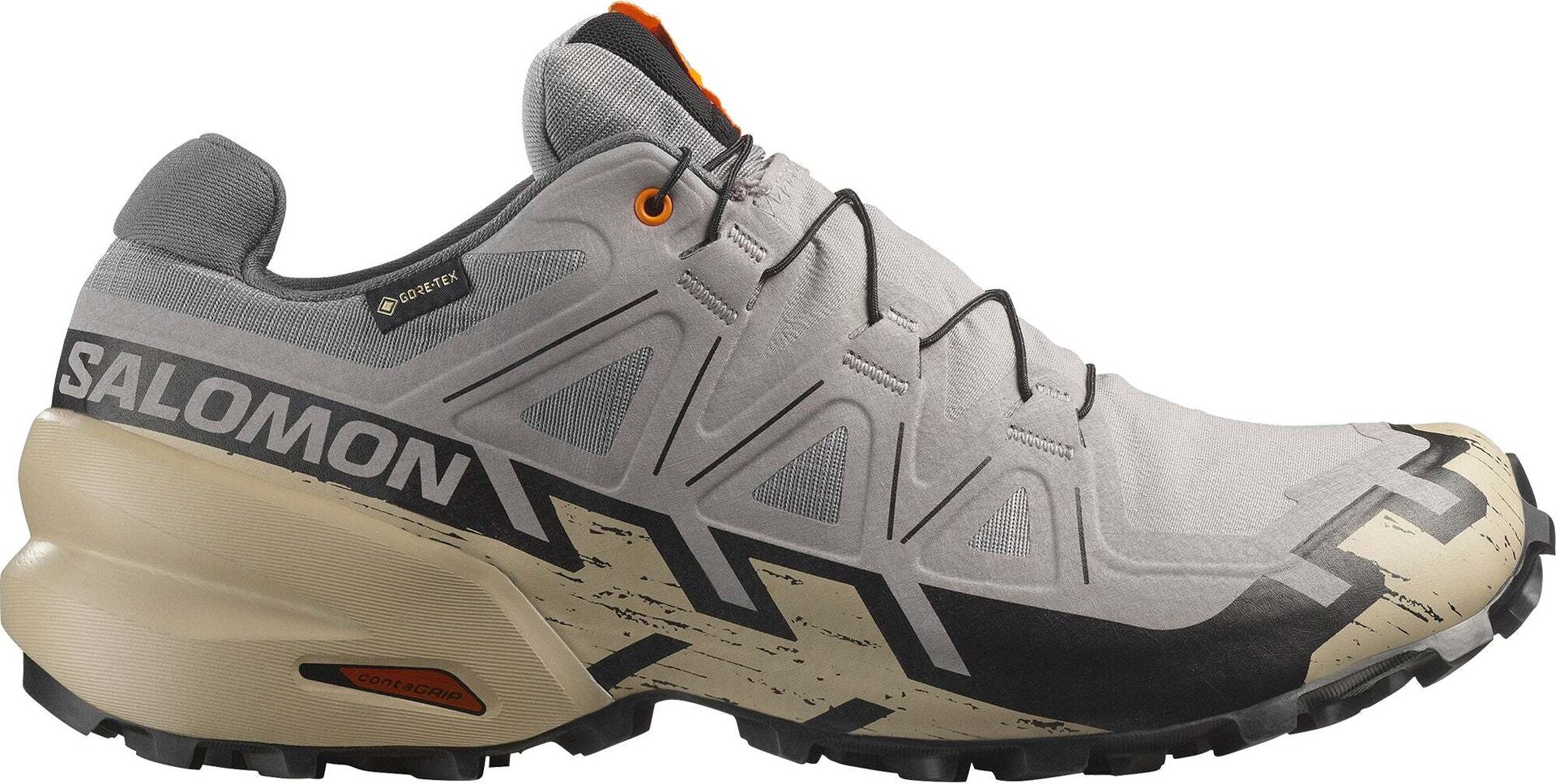 Salomon Speedcross 6 GTX Mens Gull / White Pepper / Black