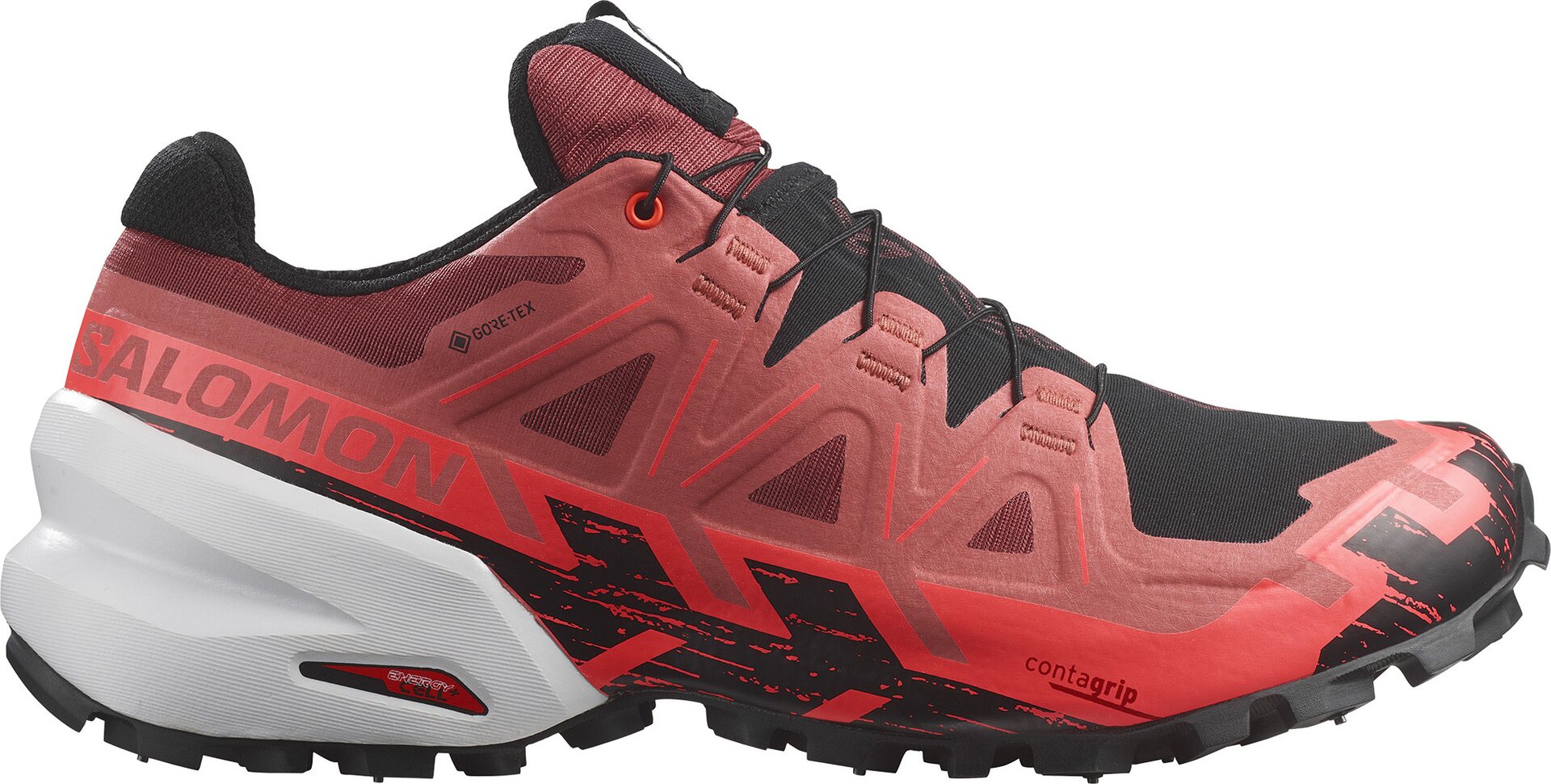 Salomon Spikecross 6 GTX Cow Hide / Black / Neon Flame