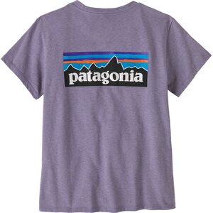Patagonia P-6 Logo Responsibili-Tee Womens, Concrete Purple, M