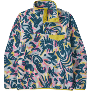 Patagonia Lightweight Synchilla Snap-T Pullover Womens, Wild Botanist: Tidal Teal, M