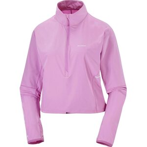 Salomon Sense Aero Hybrid Cropped Pullover Womens, Cyclamen, L