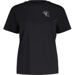 Maloja CassetteM. Organic Cotton Tee Womens, Deep Black Flower, S