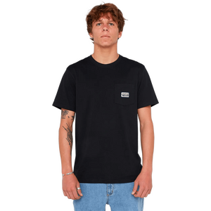 Rip Curl Sportline Badge Short Sleeve Tee Mens, Black, M