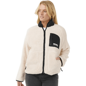 Rip Curl Shore Break Polar Fleece Womens, Off White/Black, S
