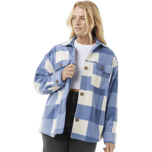 Rip Curl Neon Isles Fleece L/S Shirt Womens, Blue, L