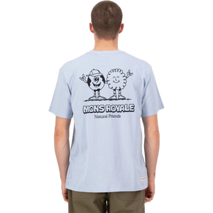 Mons Royale Yonder Merino Organic Cotton T-Shirt Mens, Frost, XL