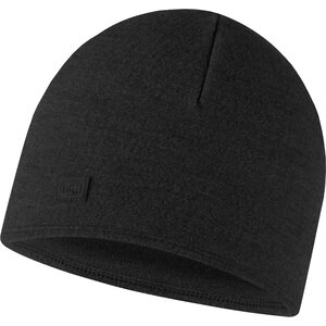 Buff Merino Fleece Beanie, Black
