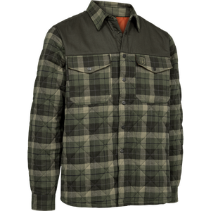 Deerhunter Elbert Padded Shirt Jacket Mens, Green Check, S