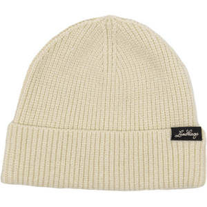 Lundhags Core Ribbed Beanie, Chalk White, One Size