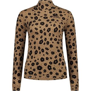 Mons Royale Cascade Merino Base Layer Mock Neck Long Sleeve Womens, Aoraki Lily Toffee, M