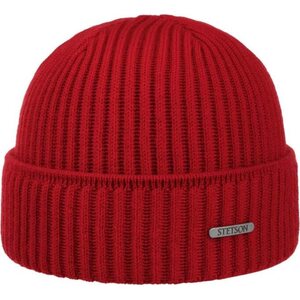 Stetson Beanie Merino Low, Cherry, OSFA