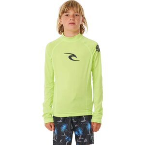 Rip Curl Brand Wave UPF Long Sleeve Kids 1-8y, Lime, 3-4