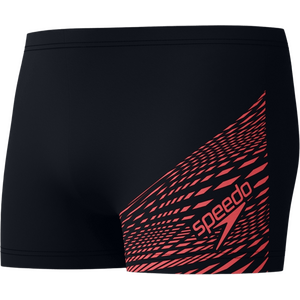 Speedo Medley Logo Aquashort Mens, Black / Neon Coral, 30 (EUR 44)