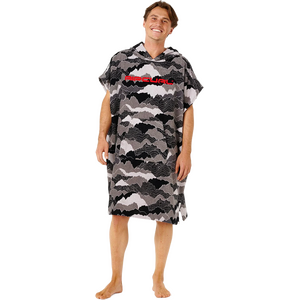 Rip Curl Fun Times Hooded Towel, Black / Grey, One Size