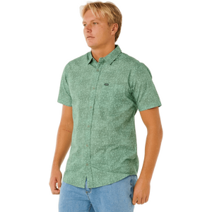 Rip Curl Hypno Micro Short Sleeve Shirt Mens, Aloe, S