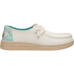 HeyDude Wendy Espadrille Hibiscus, Oatmeal, EUR 39