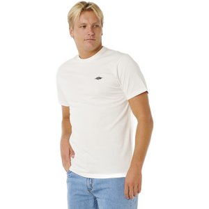 Rip Curl Streamline Embroid Tee Mens, Bone, S