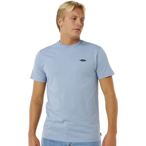 Rip Curl Streamline Embroid Tee Mens, Faded Denim, S