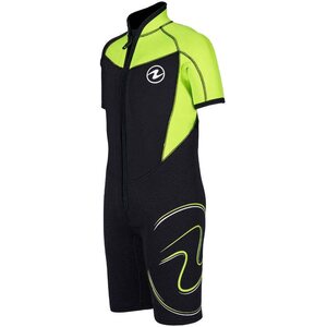 AquaLung Wave Junior Shorty 4 mm, Black / Fluo Yellow, 8 Years
