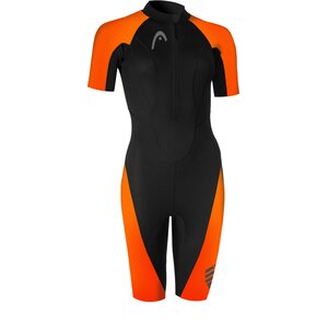 Head SwimRun Multix Shorty 2.5 Womens, Black/Orange, XS