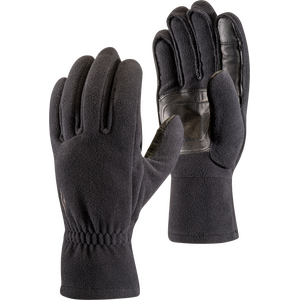 Black Diamond Midweight Windbloc Fleece Gloves, Black, XS