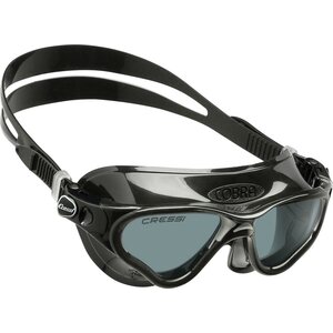 Cressi Cobra Goggles, Black / Black Smoked Lens