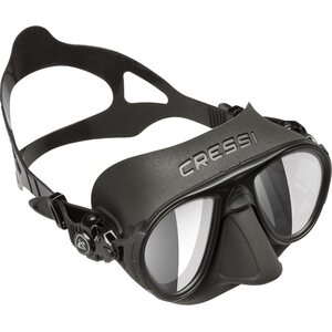 Cressi Calibro, tummalla silikonilla, Black / Black + HD Mirrored lens
