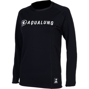 AquaLung CeramiQskin Top LS Womens, Black / Black, S