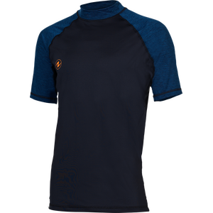 AquaLung Rashguard Slim Fit SS Mens, Black /Navy, XXL