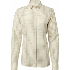 Chevalier Dollis Shooting Fit Wool Shirt Womens, Cherry Red Tattersall, 40