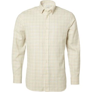 Chevalier Redway Shooting Fit Wool Shirt Mens, Cloudberry Yellow Tattersall, 3XL