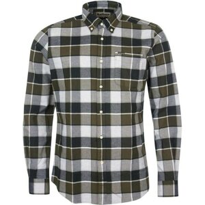 Barbour Valley Tailored Shirt Mens, Olive, L