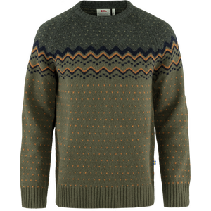 Fjällräven Övik Knit Sweater Mens, Laurel Green/Deep Forest (625-662), S