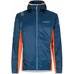 La Sportiva Aequilibrium Insulation Hoody Mens, Storm Blue/ Hawaiian Sun, L
