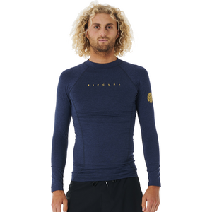 Rip Curl Dawn Patrol Perf Long Sleeve UV Tee, Navy Marle, M