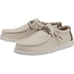 HeyDude Wally Canvas Mens, Ivory, EUR 42