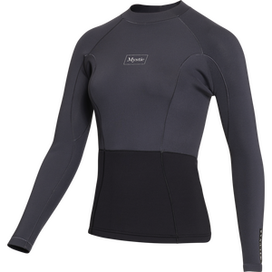Mystic Lunar L/S Vest Neoprene 2mm Womens, Dark Grey, S/8