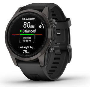 Garmin Epix (Gen2) Pro Sapphire Edition 42, Carbon Gray DLC Ti / Black