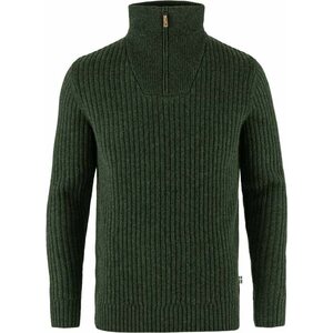 Fjällräven Övik Half Zip Knit Mens, Deep Forest (662), M