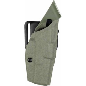 Safariland Model 6390 ALS Mid-Ride Level I Retention Duty Holster with Surefire X300U, OD Green, SIG P320 + Surefire X300U, Left