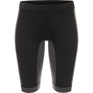 Aclima Warmwool Long Shorts w/Windwools Womens, Jet Black / Marengo, L