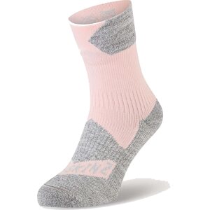 Sealskinz Bircham Waterproof All Weather Ankle Length Sock, Rose / Light Grey Marl, S