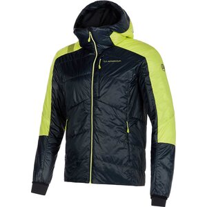La Sportiva Alpine Guide Primaloft Hoody Mens, Black/Lime Punch, M